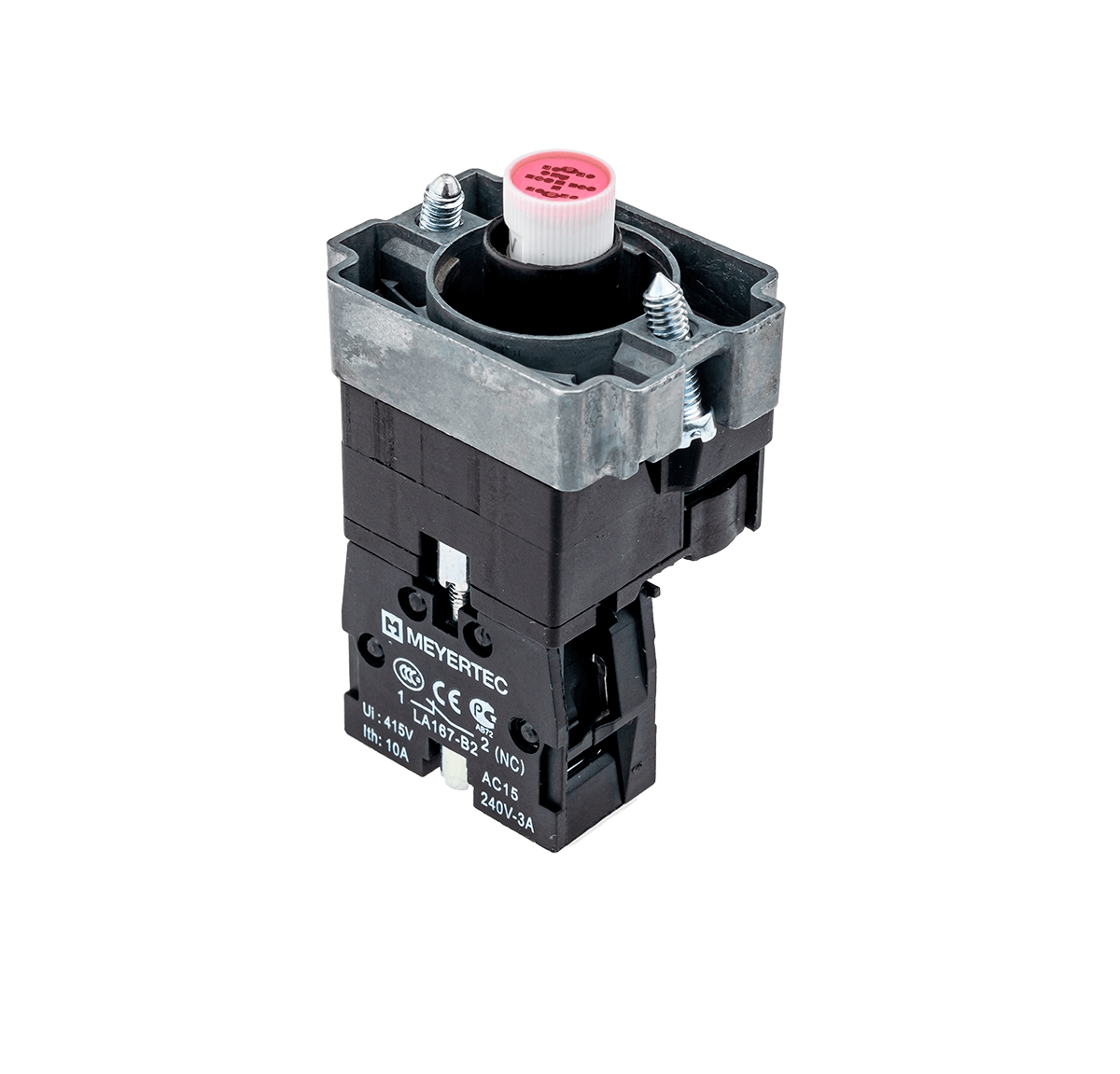 Основание с подсветкой 1NC красный 220V, металл